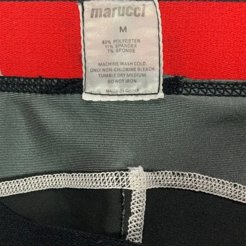 Marucci Black Padded Slider Shorts Medium Pull On Elastic Waistband Padded Thigh